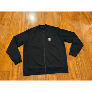 Men's Mercer + Mettle Black Full Zip Performance Jacket L NHL Patch